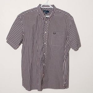 Fred Perry short sleeve plaid shirt